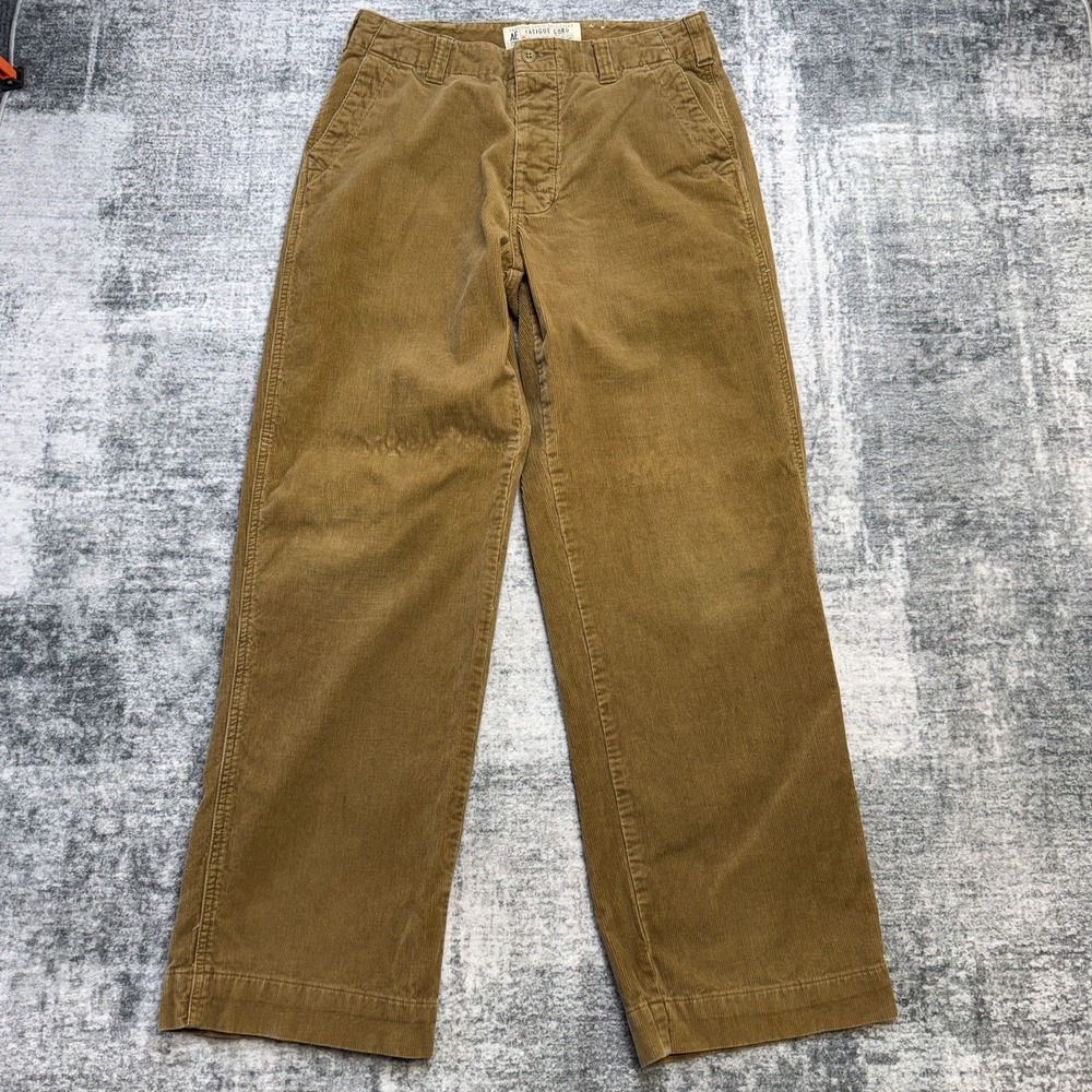 American Eagle Pants Mens 32x32 Brown Fatigue Cord Relaxed‎ Military Utility